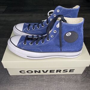 Stussy Converse Chuck 70 8-Ball A03711C Blue White Size 10